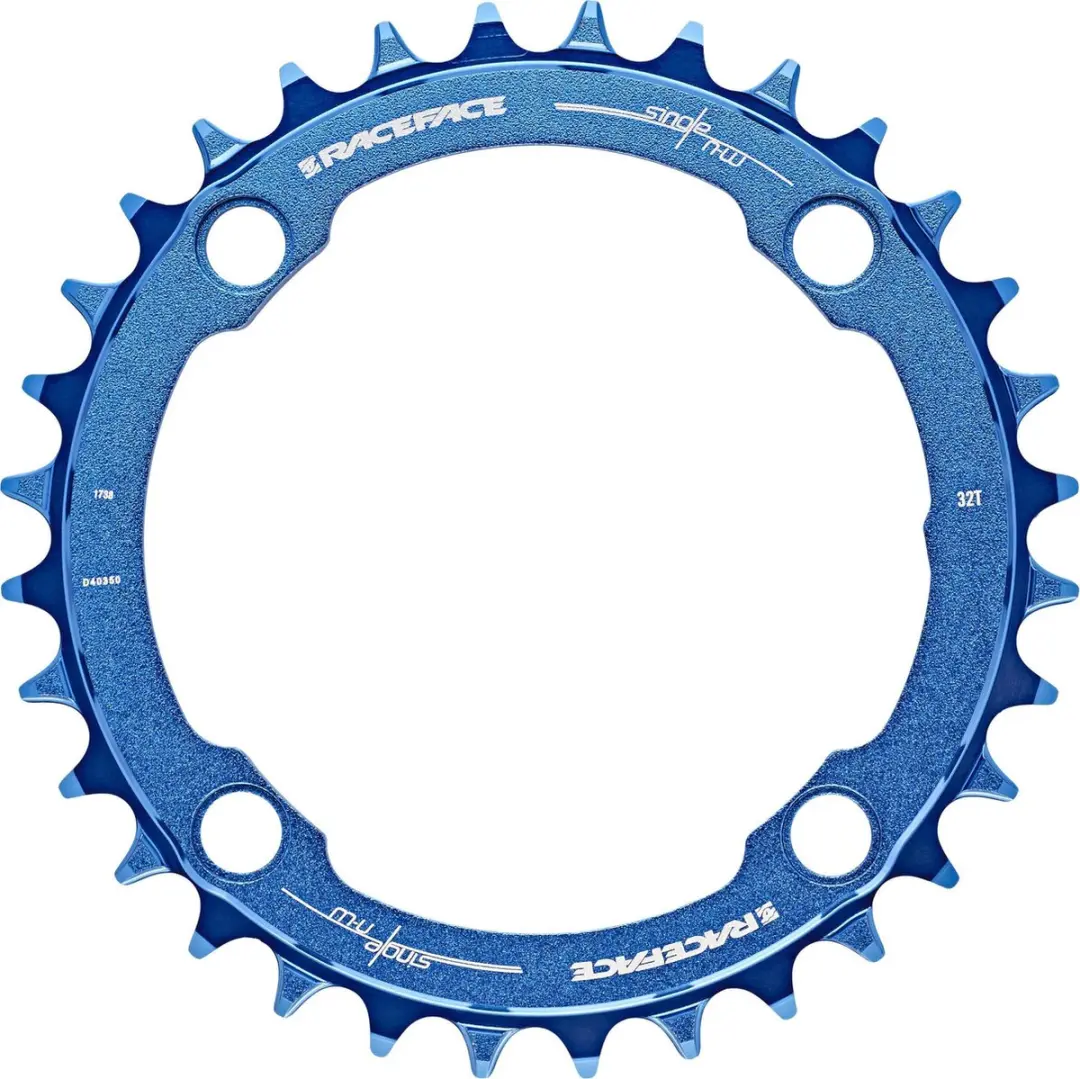 Race Face Narrow Wide Kettingblad 4-bouts 10/11/12-speed, blauw Uitvoering 34T