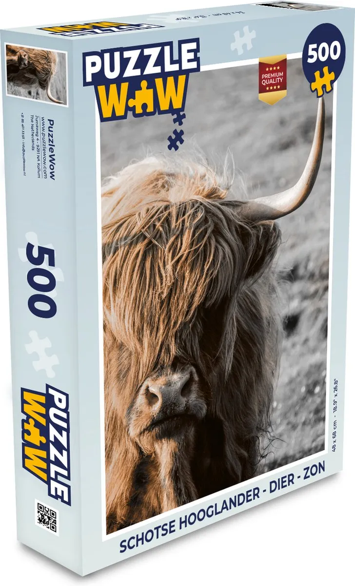 PuzzleWow Schotse Hooglander Legpuzzel 500 Stuks