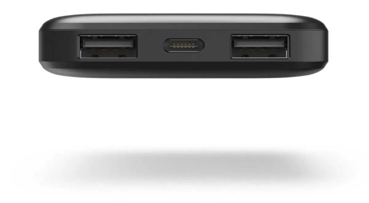 Hama Powerbank Pocket 5000mAh 10W - 2x USB - Antraciet