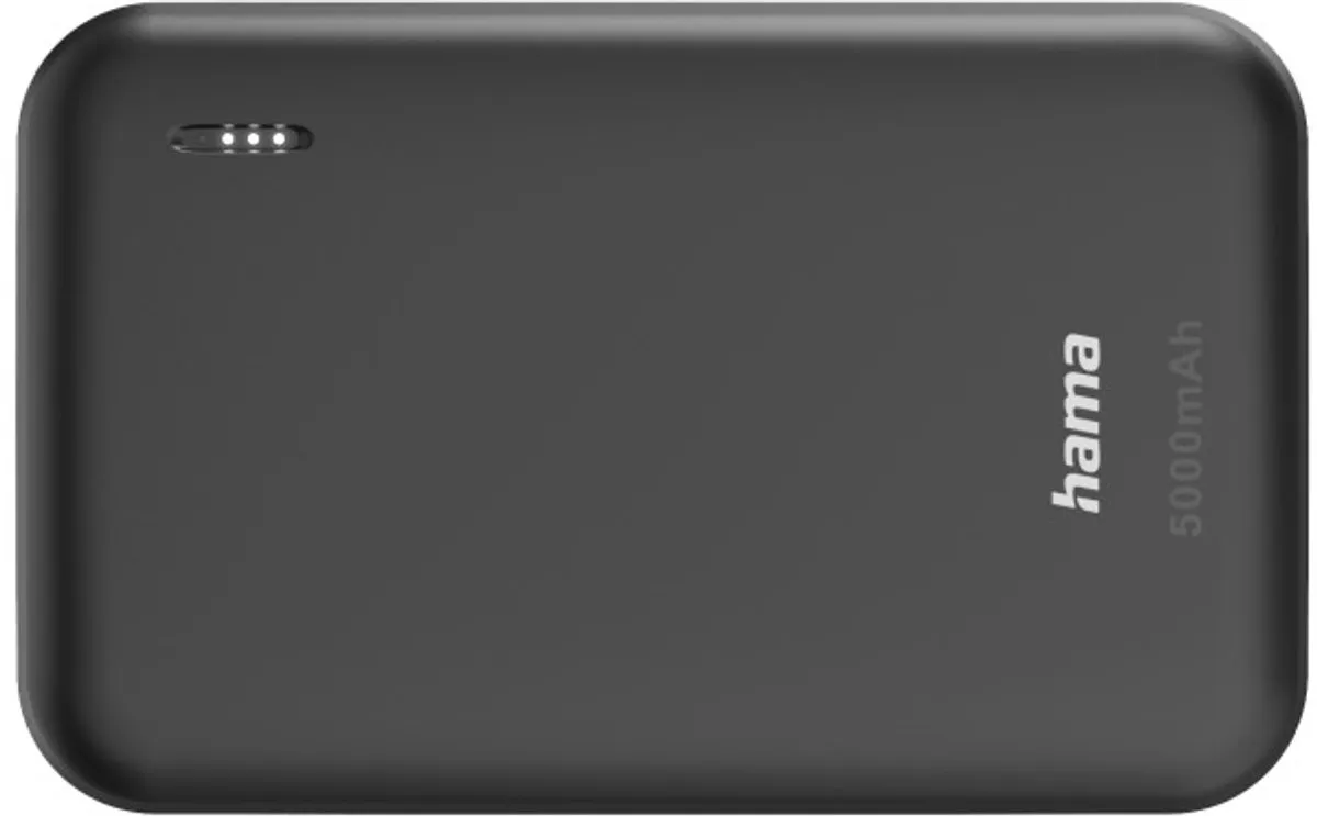 Hama Powerbank Pocket 5000mAh 10W - 2x USB - Antraciet