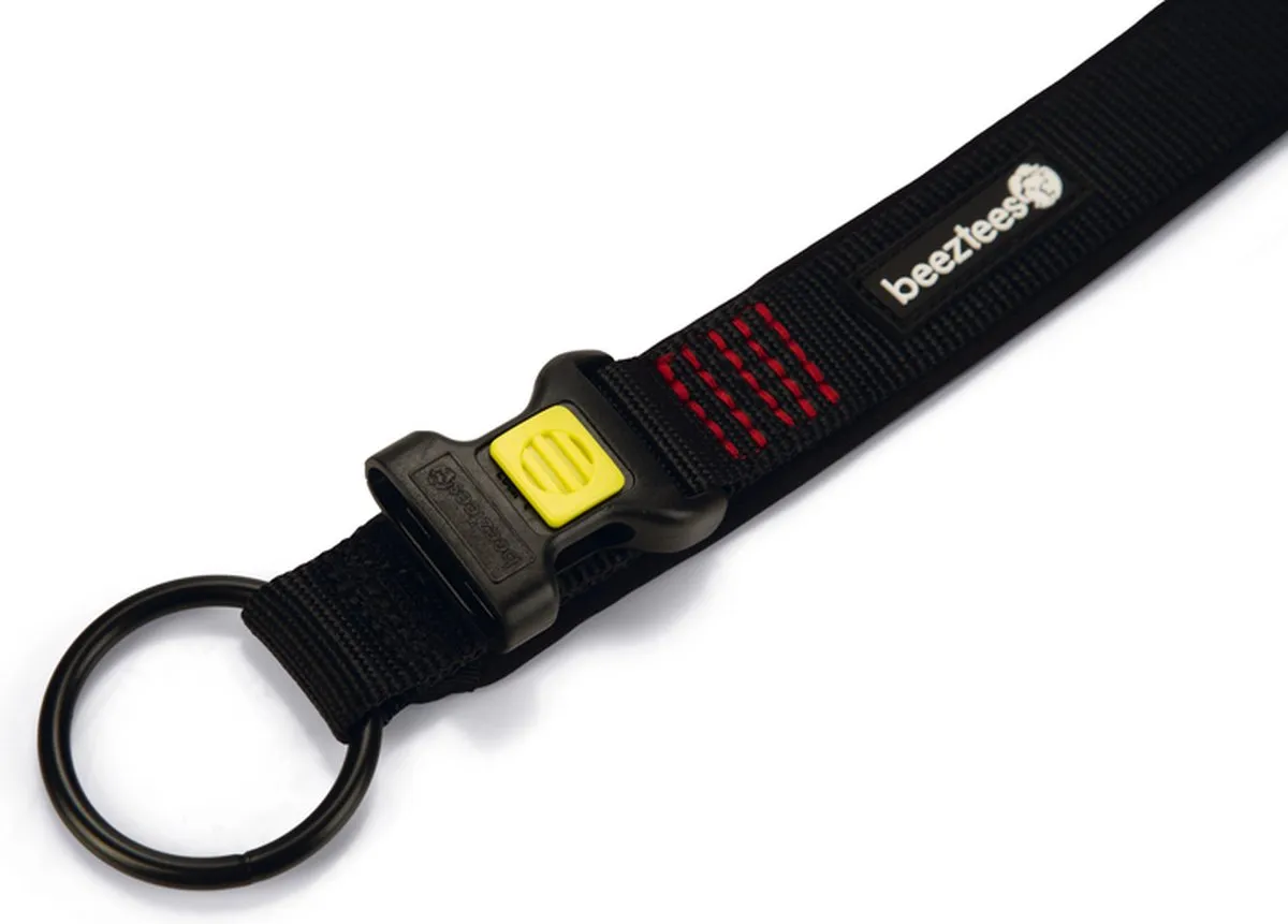 Beeztees Parinca Hondenhalsband Nylon - Zwart 45-50cm x 25mm