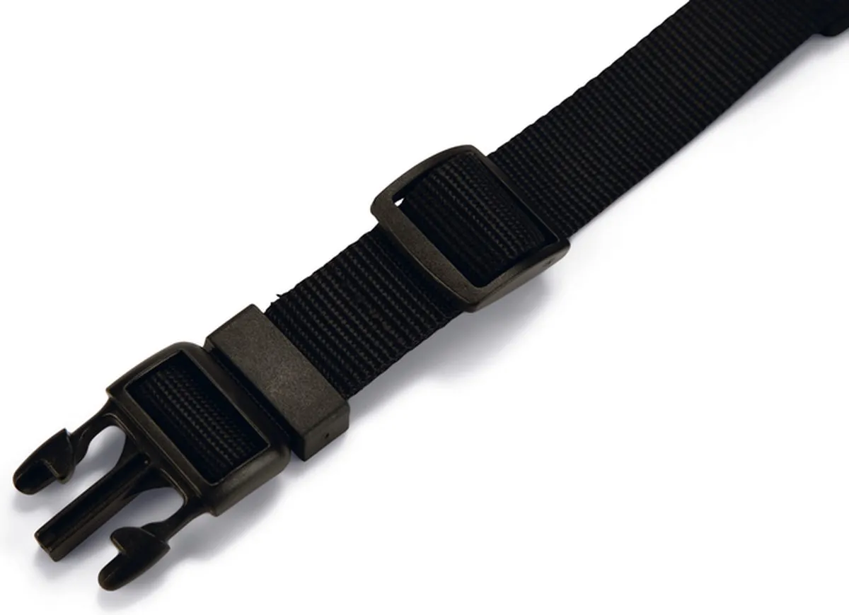 Beeztees Parinca Hondenhalsband Nylon - Zwart 45-50cm x 25mm