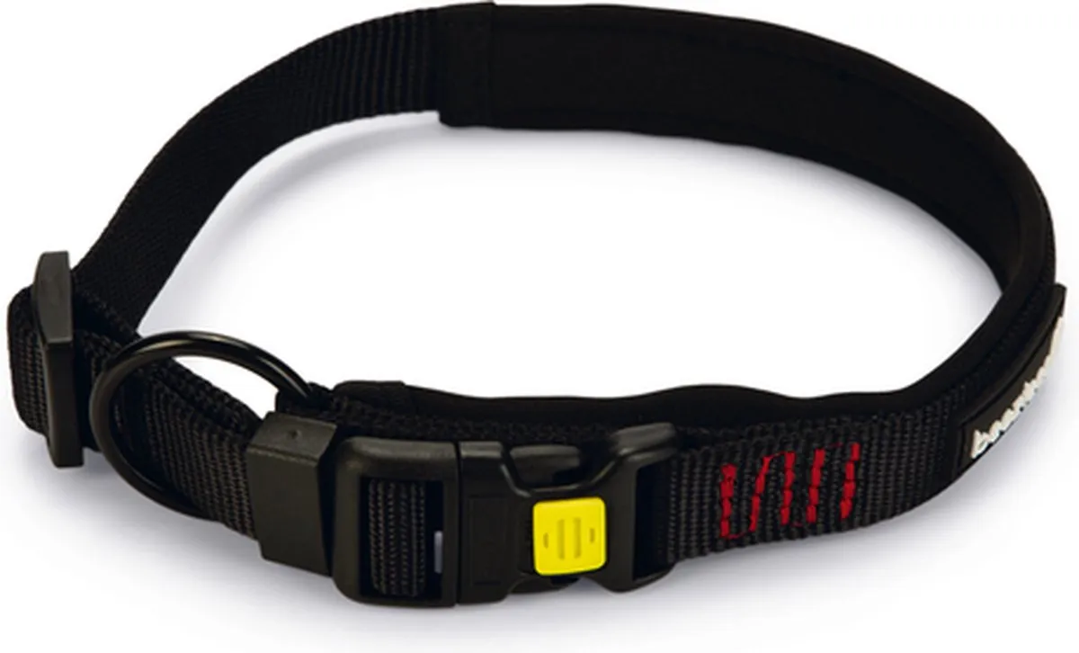 Beeztees Parinca Hondenhalsband Nylon - Zwart 45-50cm x 25mm