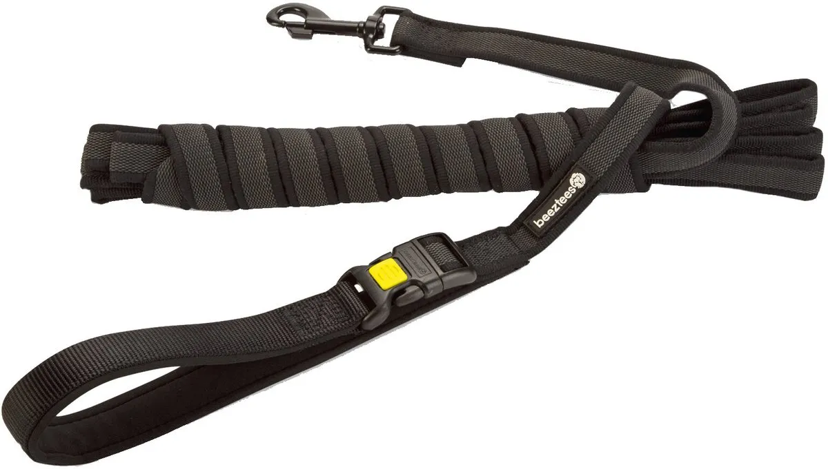 Beeztees Parinca Premium Hondenriem - Zwart/Grijs 5m