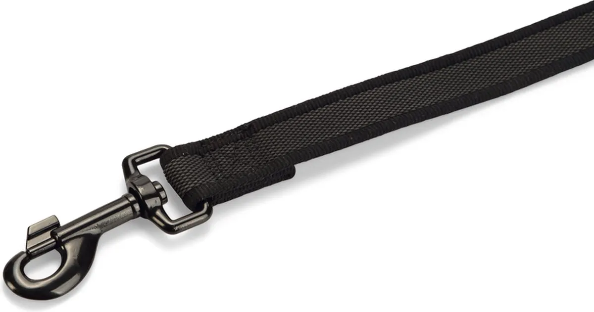 Beeztees Parinca Premium Hondenriem - Zwart/Grijs 5m