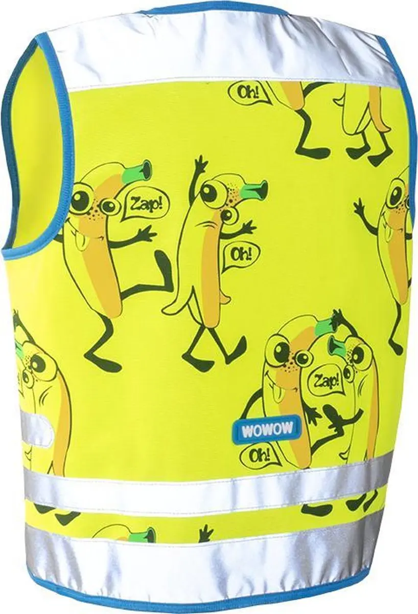 WOWOW Comic Veggie Kids Fluohesje - Geel - L - afbeelding 2 van 2