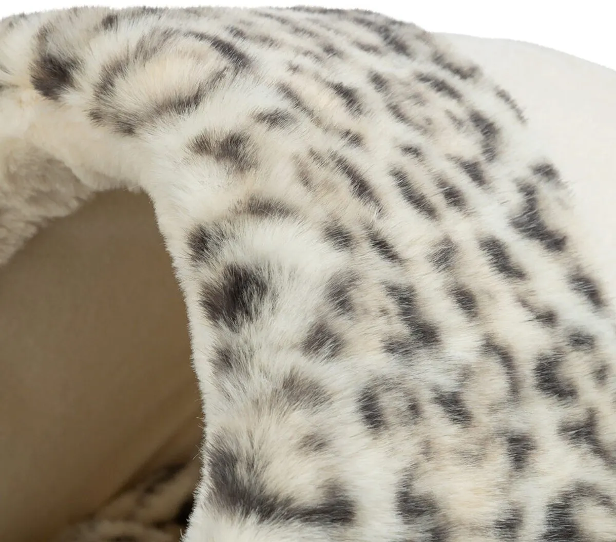 Trixie Kattenmand Iglo Leo Soft Pluche - Bruin/Panterprint - afbeelding 5 van 6