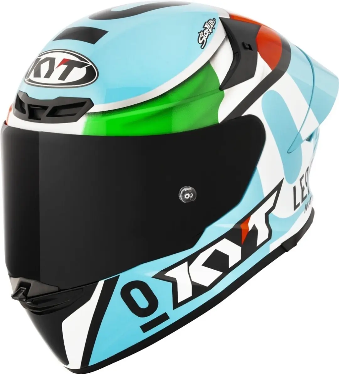 KYT TT-Revo Leopard Replica Groen Rood Integraalhelm