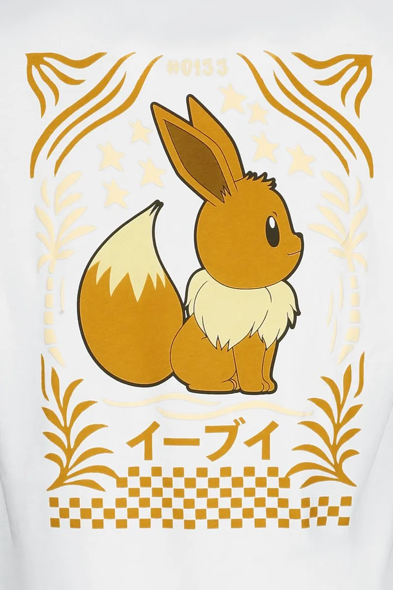 Pokémon Evoli Heren T-shirt - Wit M