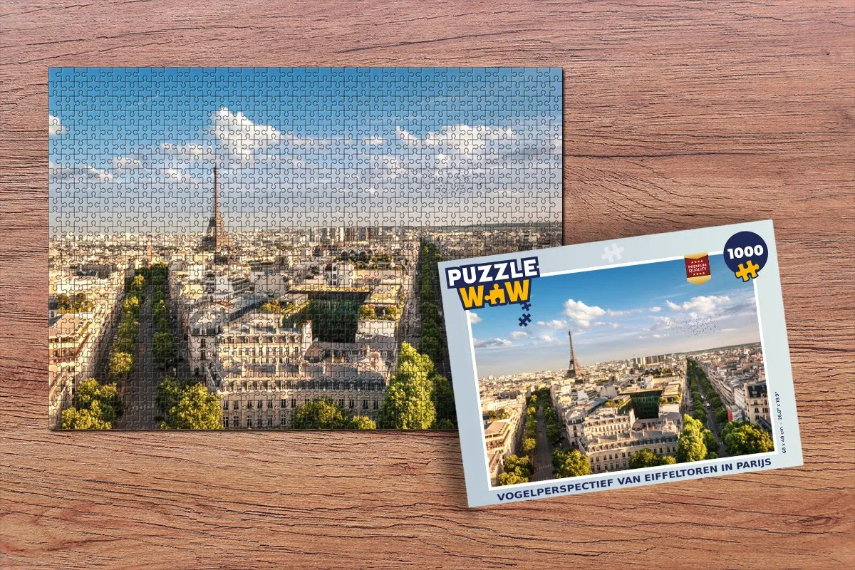 PuzzleWow Parijs Eiffeltoren Legpuzzel 1000 Stuks - Multicolor