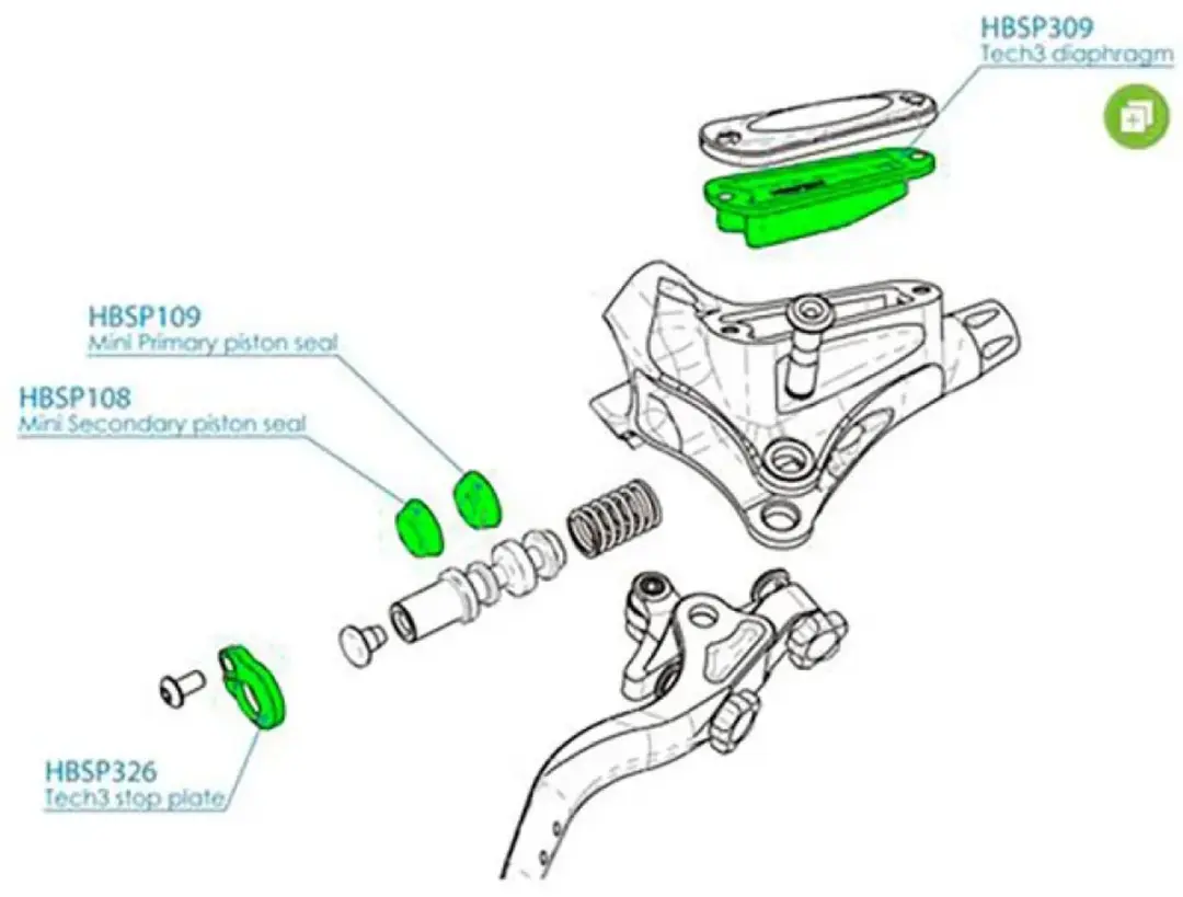 Hope Tech 3 remhendelpakkingset