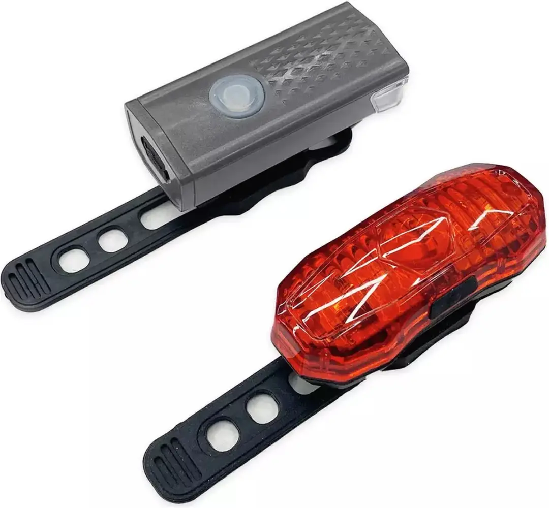 Waterdichte Fietslichten rood en wit Challenge Lights USB oplaadbaar