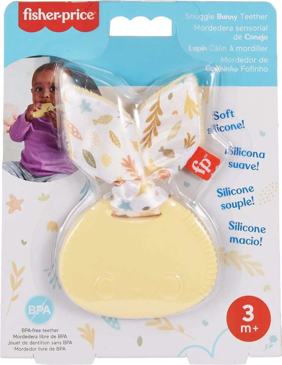 Fisher Price Bijt Rammelaar Konijn - Geel