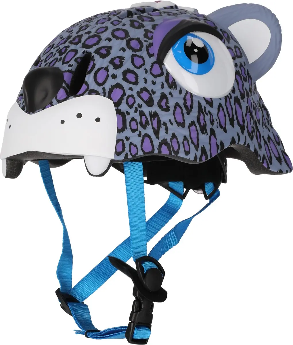 Crazy Safety Kinderfietshelm Paarse Luipaard - Maat S - afbeelding 6 van 6