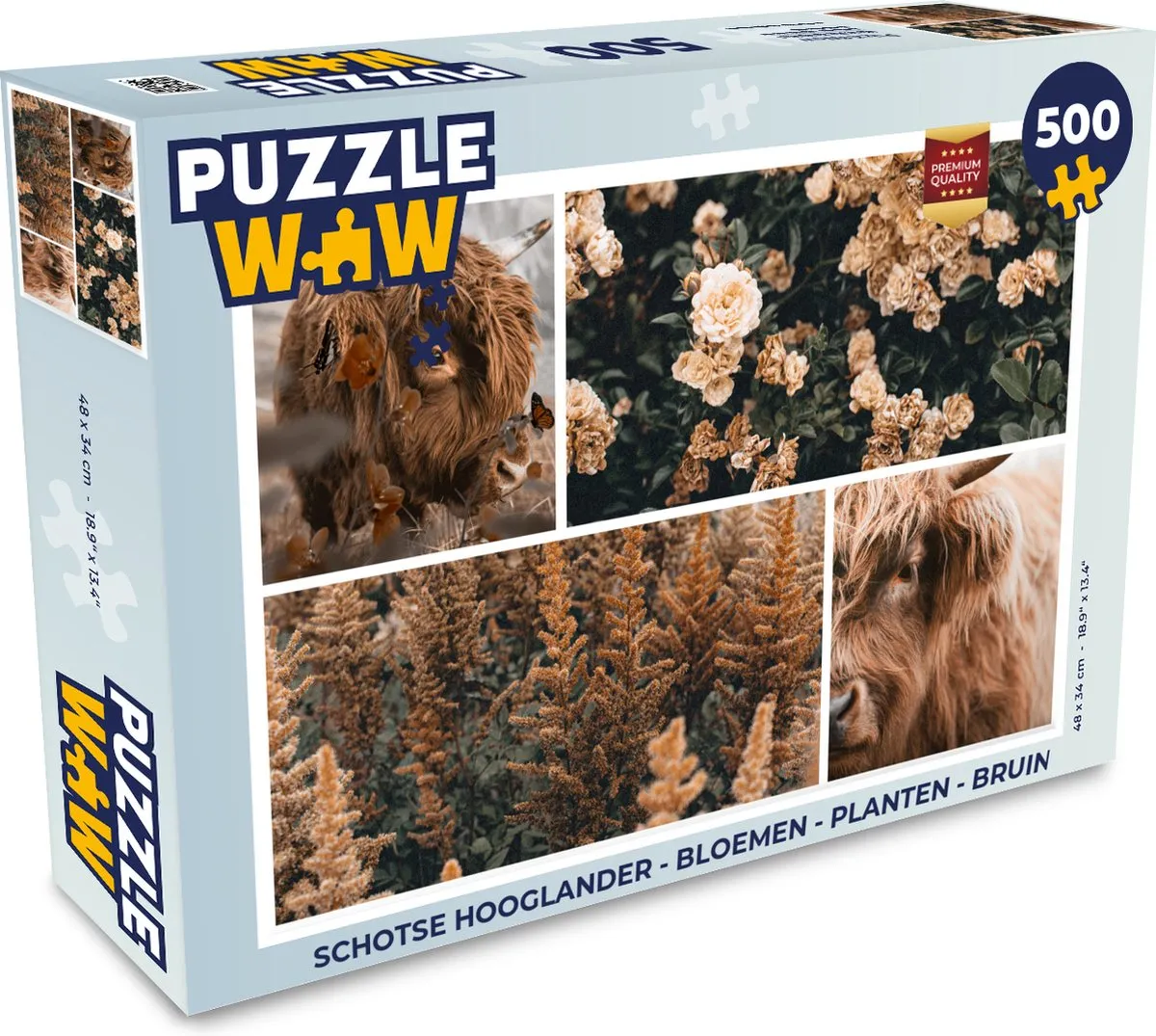 PuzzleWow Schotse Hooglander Legpuzzel 500 Stuks