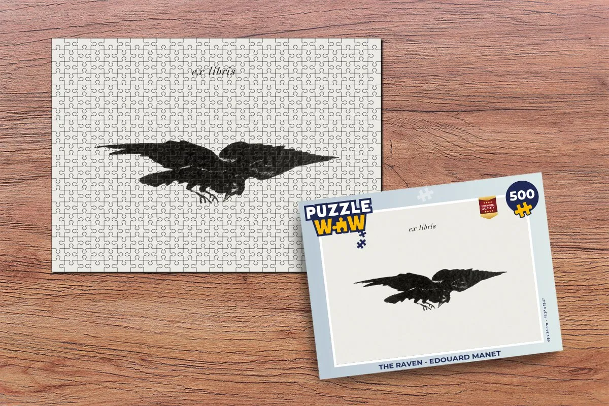 PuzzleWow The Raven Edouard Manet Legpuzzel 500 Stuks - Multicolor