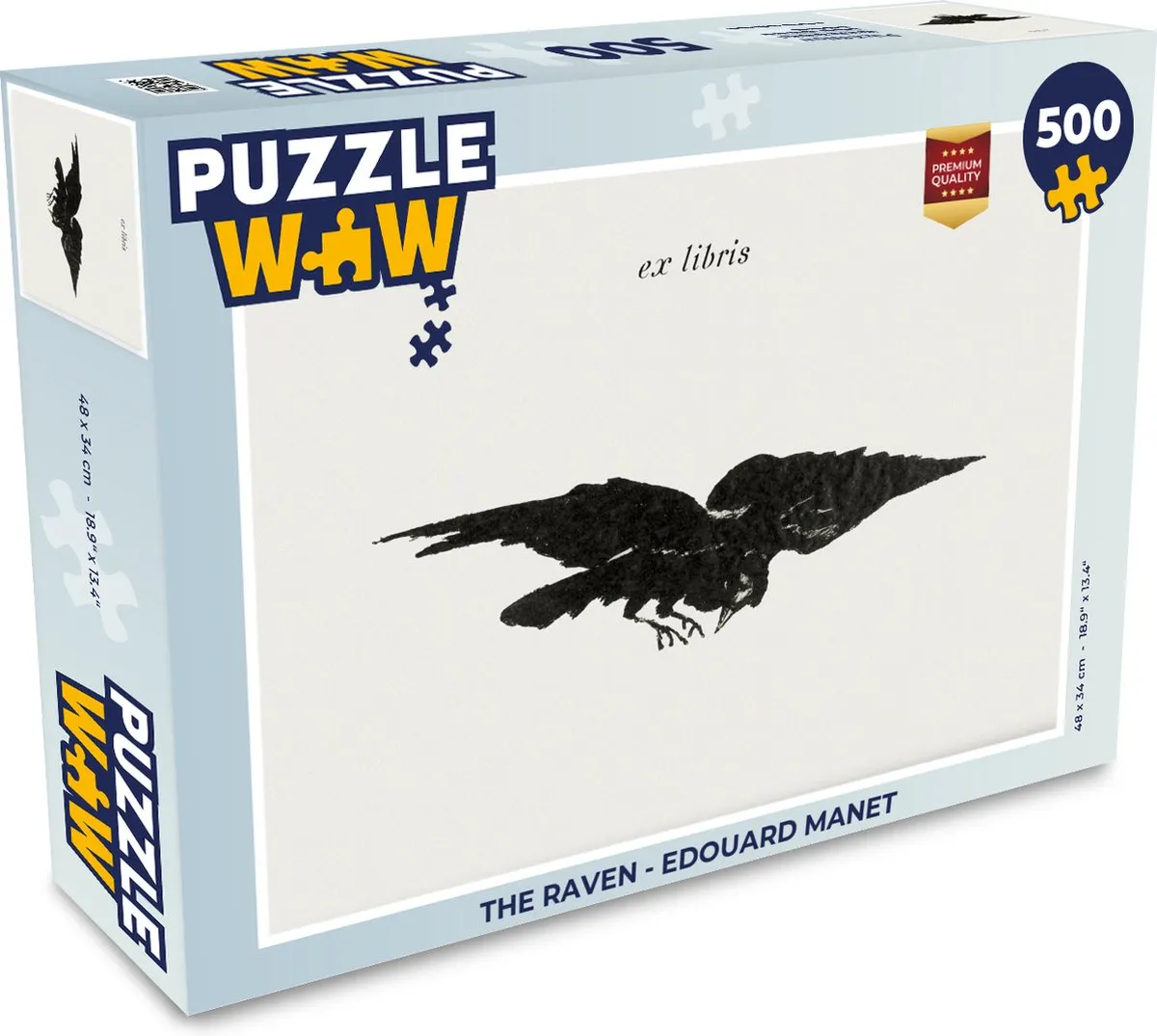 PuzzleWow The Raven Edouard Manet Legpuzzel 500 Stuks