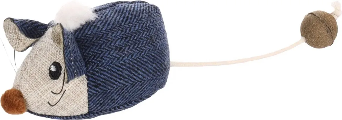 Flamingo Jeany Muis Kattenspeelgoed 18x5.7cm - Blauw