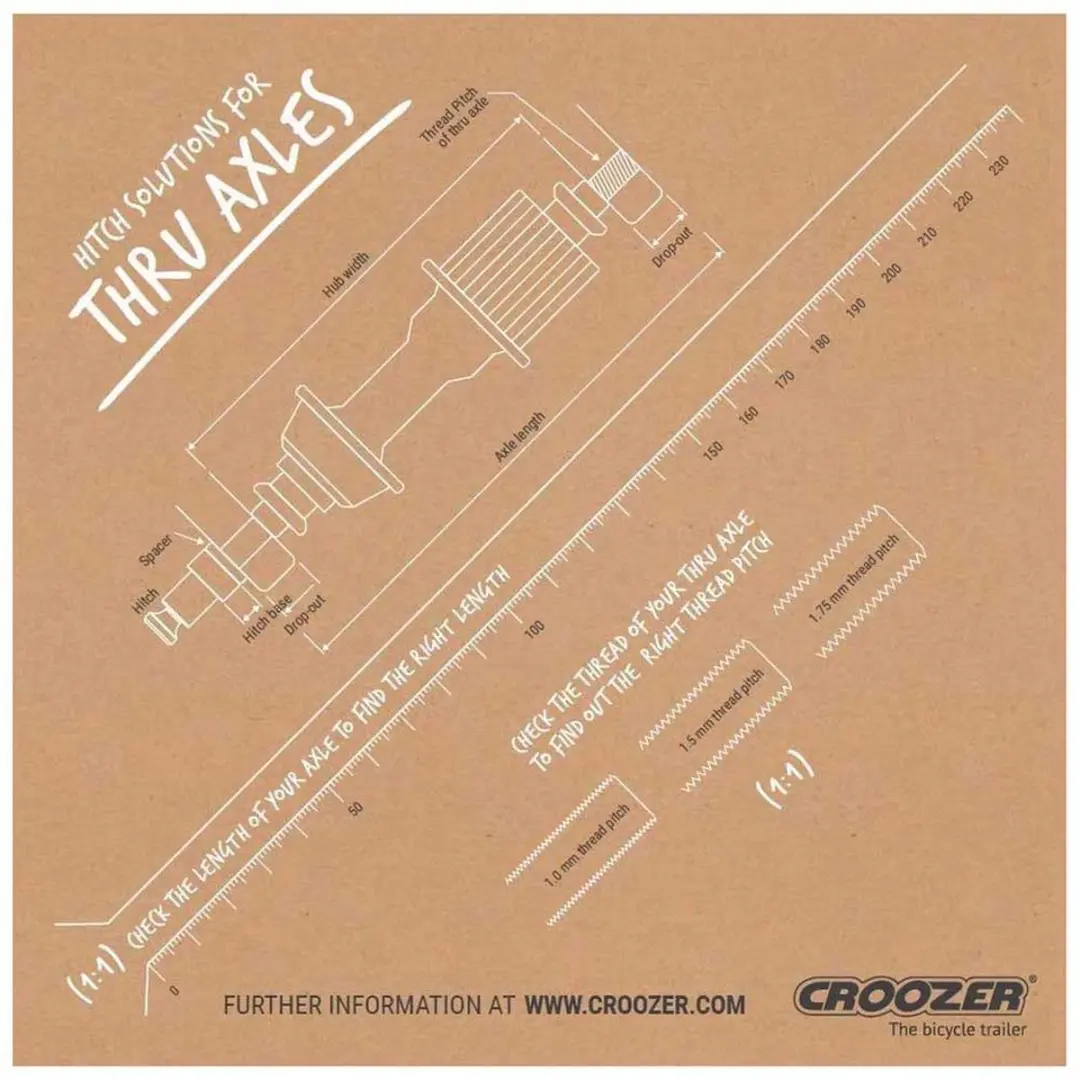 Croozer Thru Axle Hitch 1.75mm XL 12 x 174/180mm - Zwart - afbeelding 2 van 3