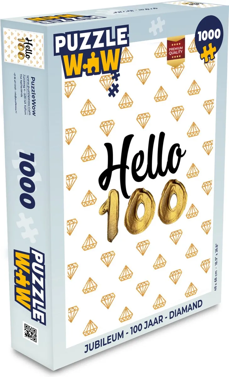 PuzzleWow Jubileum Legpuzzel 1000 Stuks