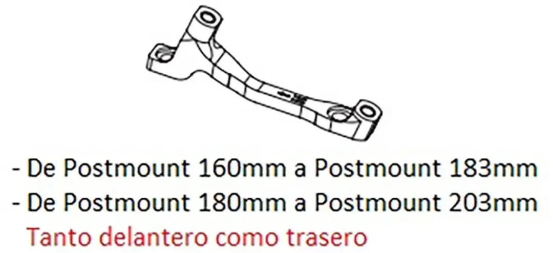 Hope H Is Postmount Schijfremklauwadapter 183mm Zwart - afbeelding 2 van 3