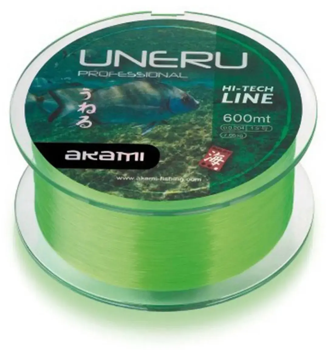 Akami Uneru Monofilament 600 M Groen 0.156 mm
