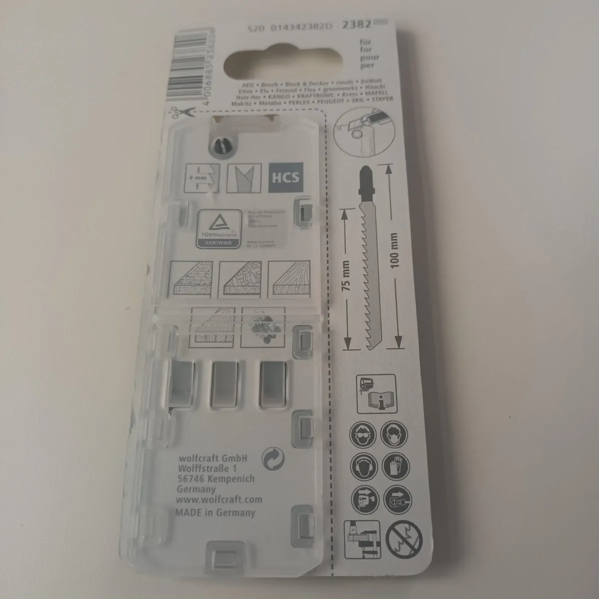 Wolfcraft Decoupeerzaagblad HCS T-schacht 2382000 - 2 Stuks