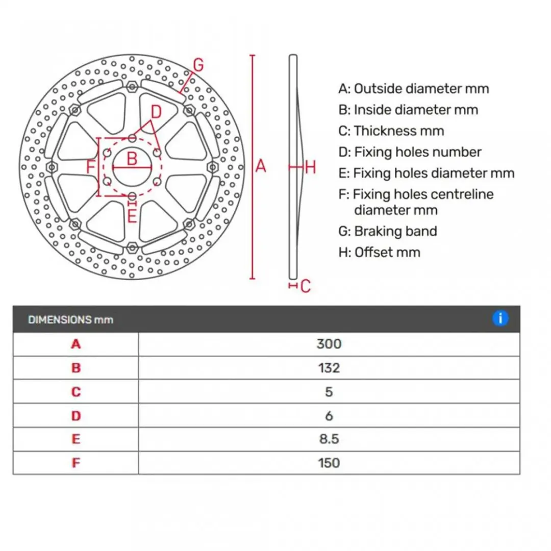 Disque de frein avant Ferodo pour Moto Yamaha 900 TDM ABS 1B0 2005 à 2013 AVG /
