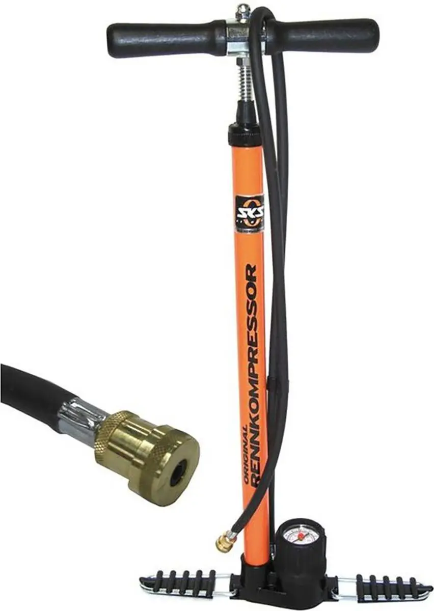 SKS Rennkompressor Fietspomp 650mm - Oranje/Zwart - afbeelding 2 van 6