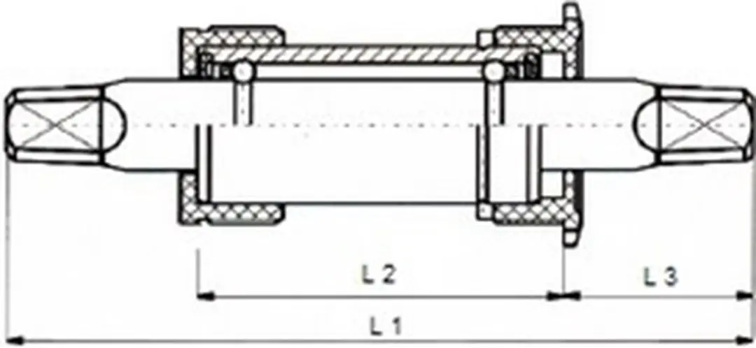 Sunrace Trapas BBT08 136/35mm - afbeelding 2 van 5