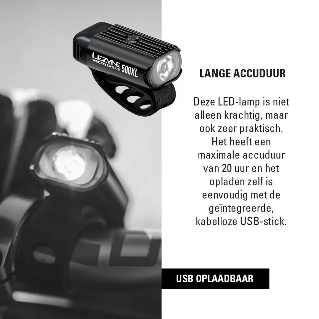 Lezyne Hecto Drive 500Lm voorlamp - afbeelding 4 van 6