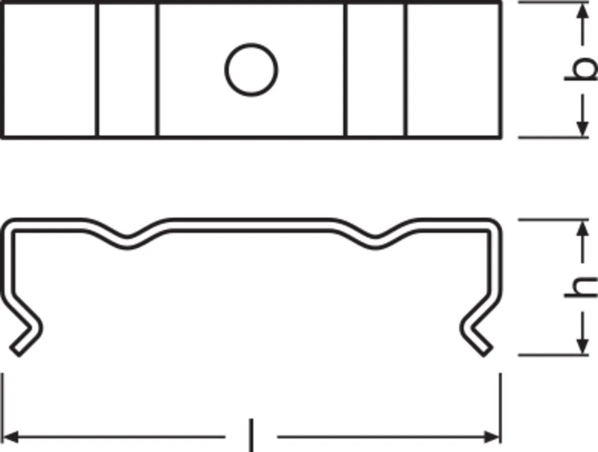 Ledvance LED Strip Mounting Beugel PW02 - Metaal - Wit/Grijs/Zwart