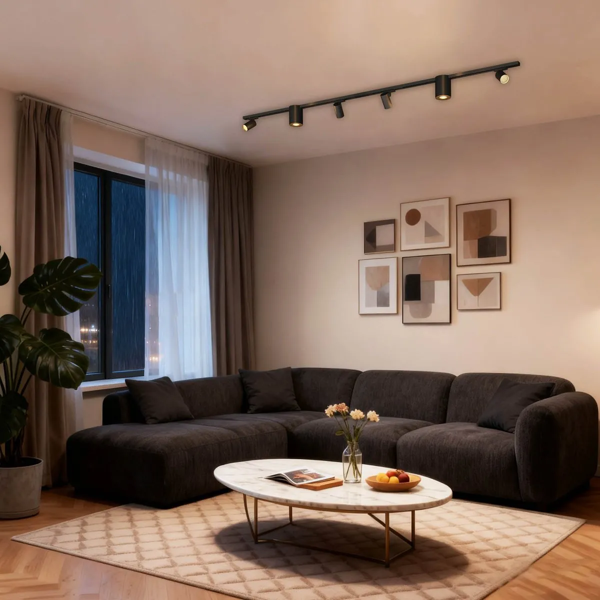 Ledvion Railspot 1-Fase Kantelbaar GU10 - Zwart