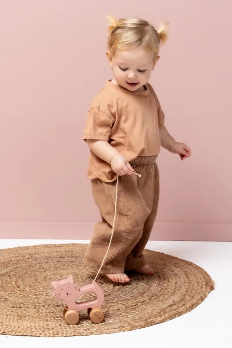 Trixie Houten Trekspeeltje Mrs. Cat - Roze