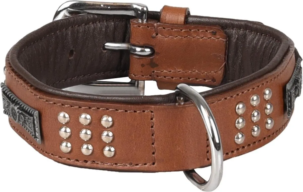Flamingo Sedona Halsband - Leder Bruin S 31-35cm - afbeelding 5 van 5