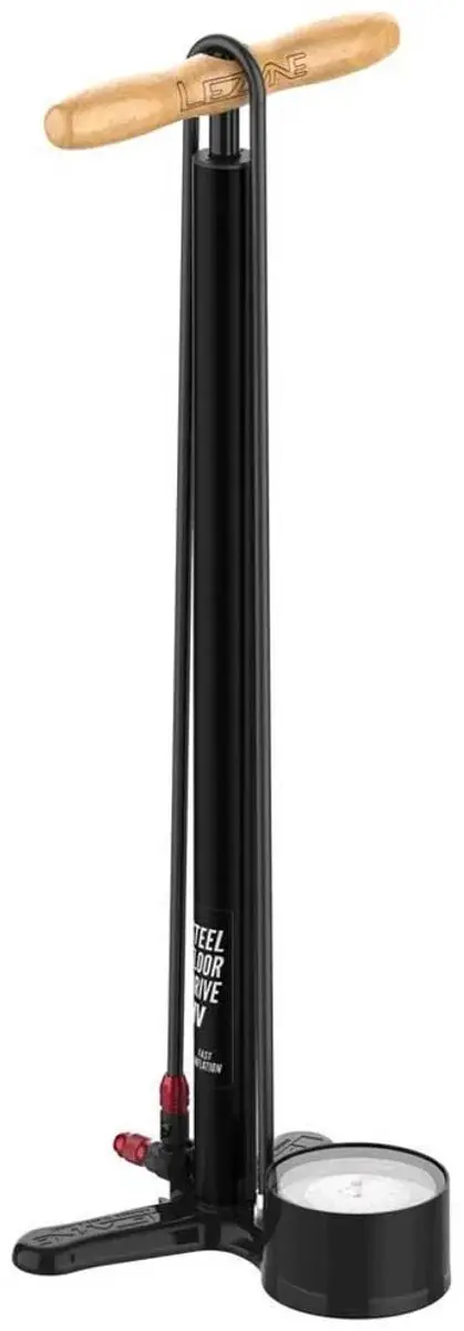Lezyne Steel Floor Drive HV Vloerpomp - Zwart - afbeelding 4 van 4