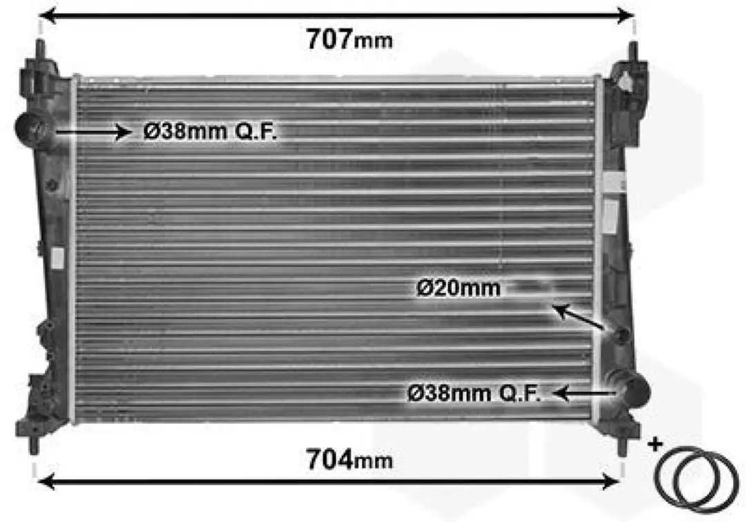 Radiateur du moteur VAN WEZEL 17002312 d'origine