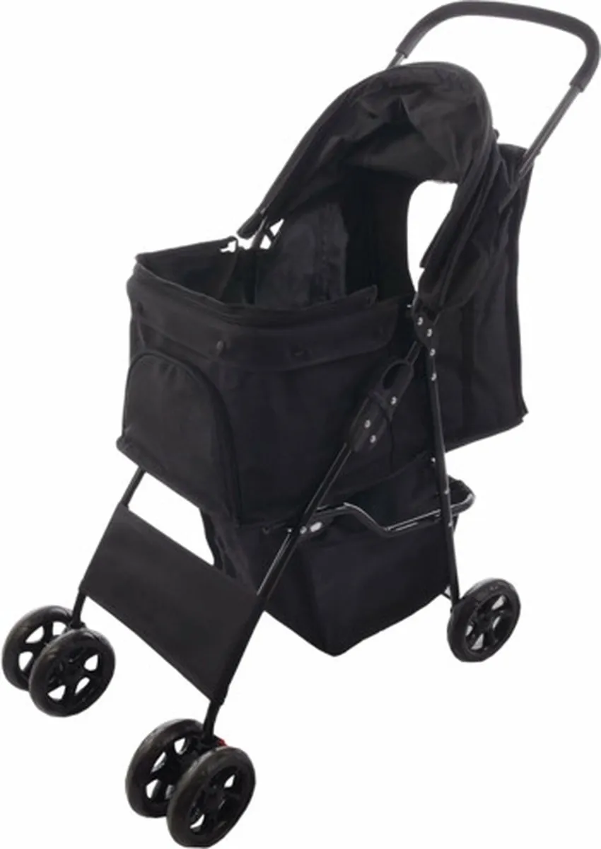 Flamingo Anda Hondenbuggy 46x81,5x98cm - Zwart - afbeelding 6 van 6