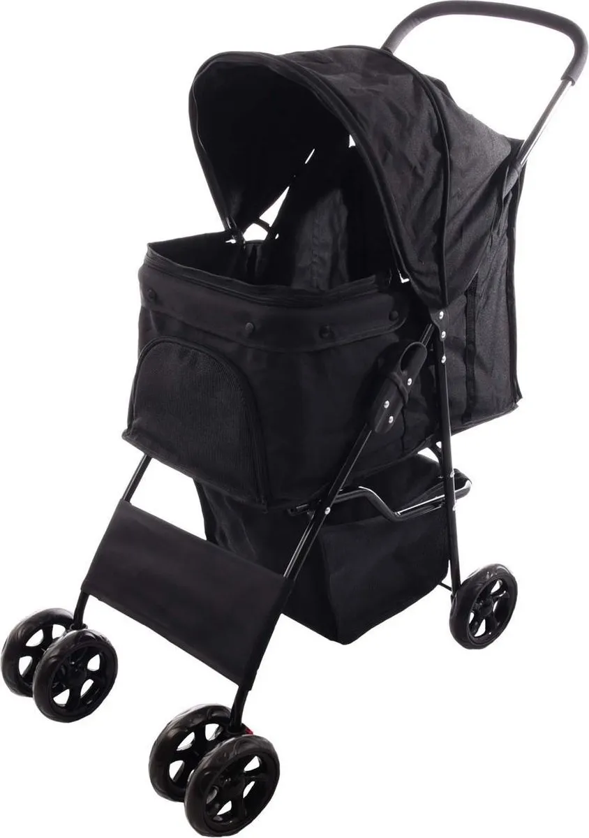 Flamingo Anda Hondenbuggy 46x81,5x98cm - Zwart - afbeelding 2 van 6