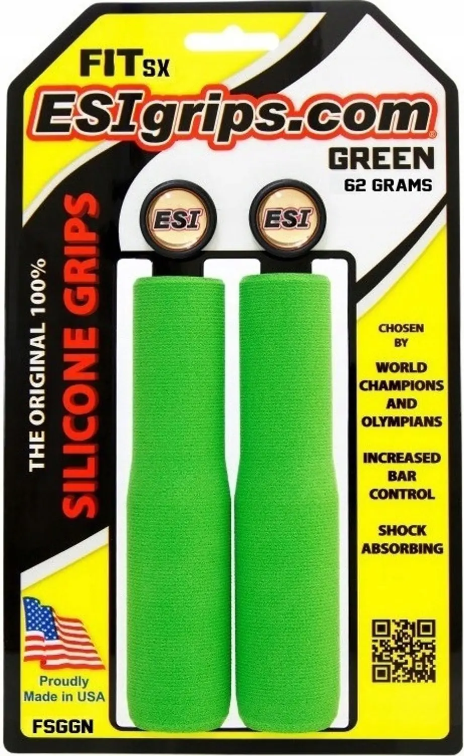 ESI Grips Fit SX Fietshandvatten Groen