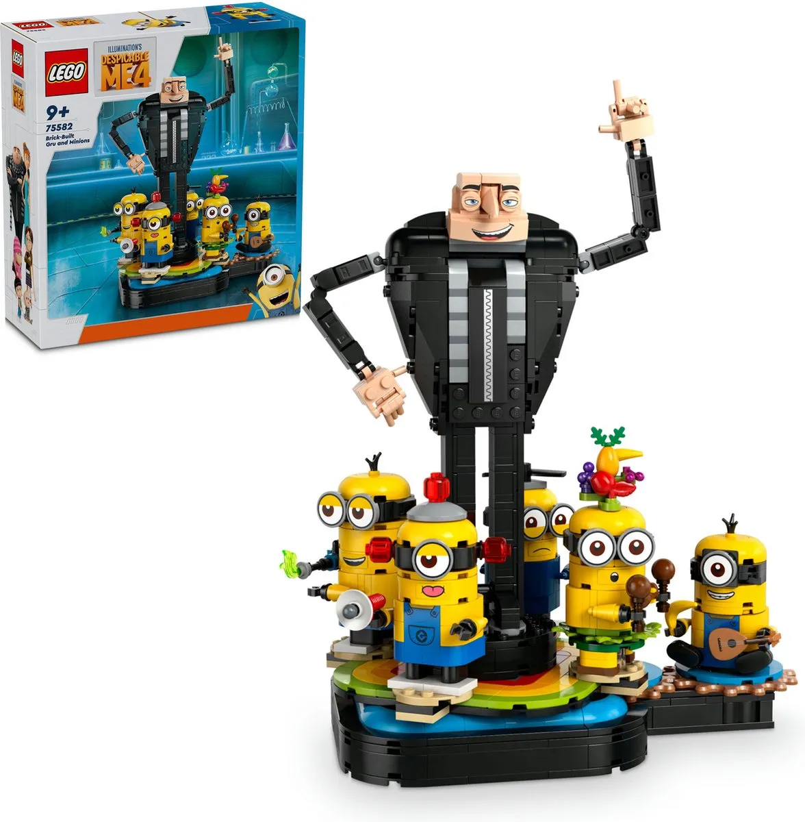 LEGO Despicable Me 4 Gru en Minions Bouwset 75582 - Blauw