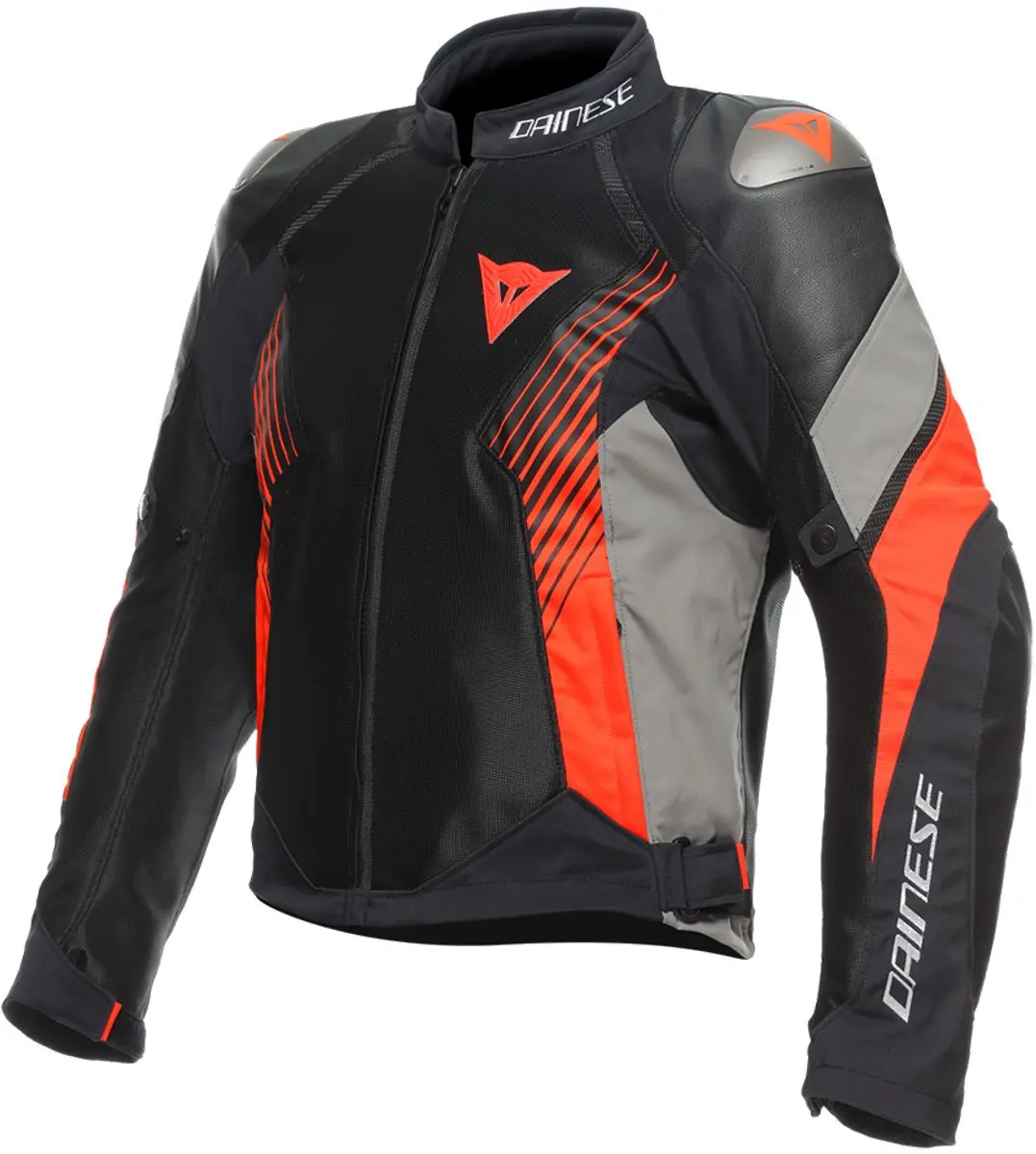 Dainese Super Rider 2 Absoluteshell Jas Zwart Donker Gull Grijs Fluo Rood