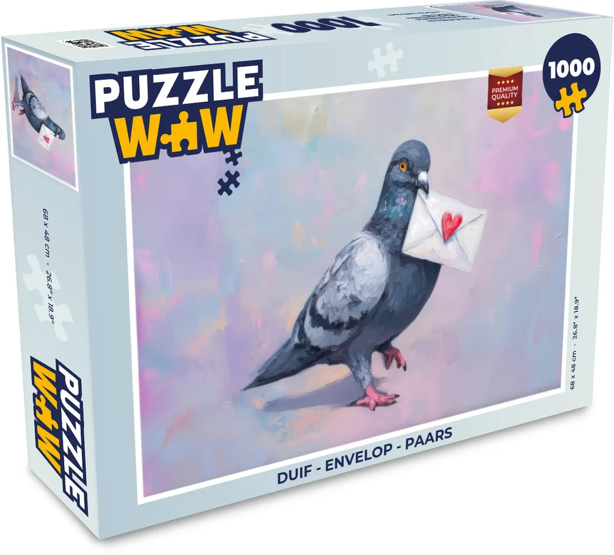 PuzzleWow Duif Hartje Legpuzzel 1000 Stuks