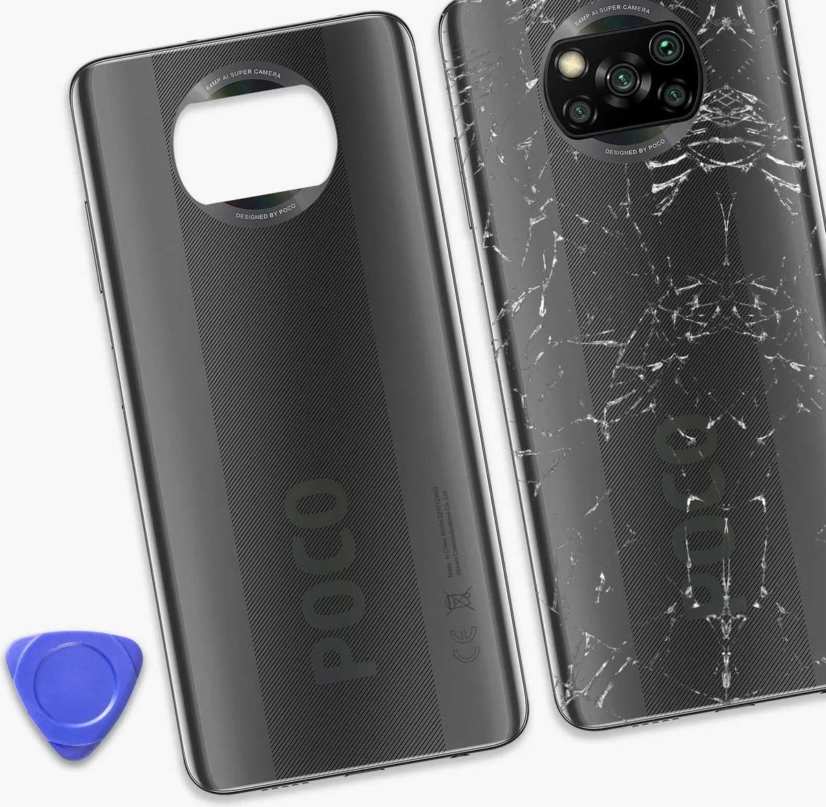 Xiaomi Poco X3 Batterijdeksel - Donkergrijs
