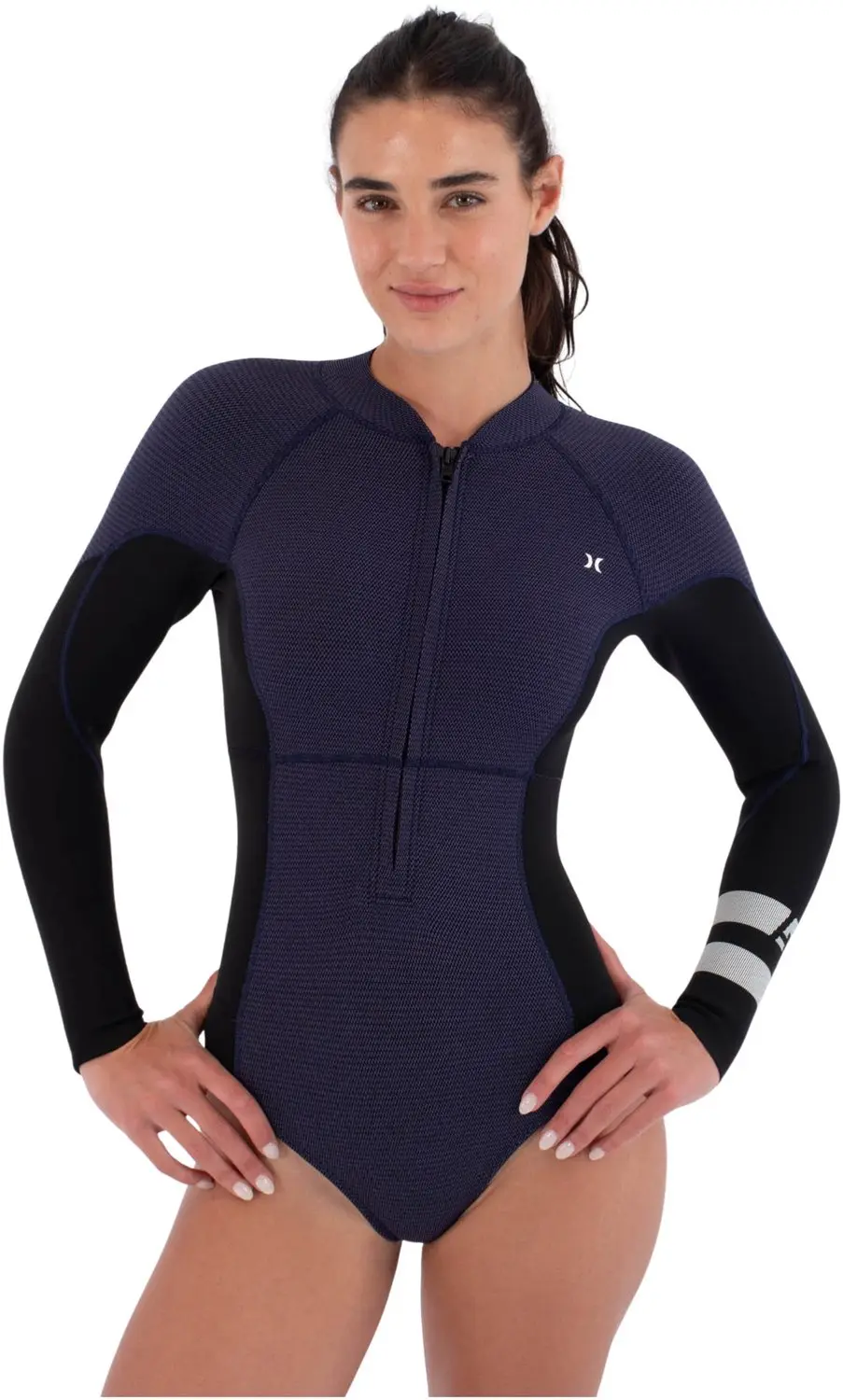 2026 Hurley Dames Air Texture 2/2mm Voorkant Ritssluiting Lentepak WSS