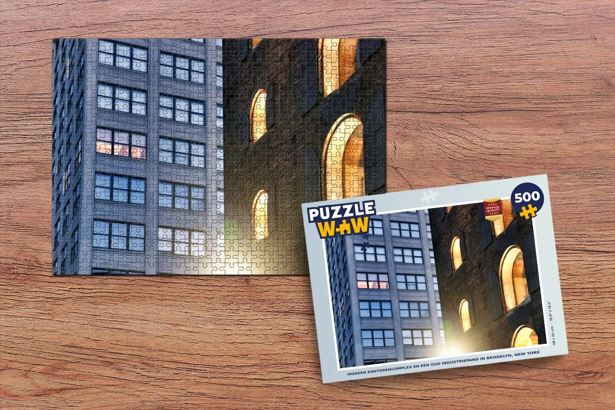 PuzzleWow Legpuzzel Brooklyn 500 Stuks - Multicolor