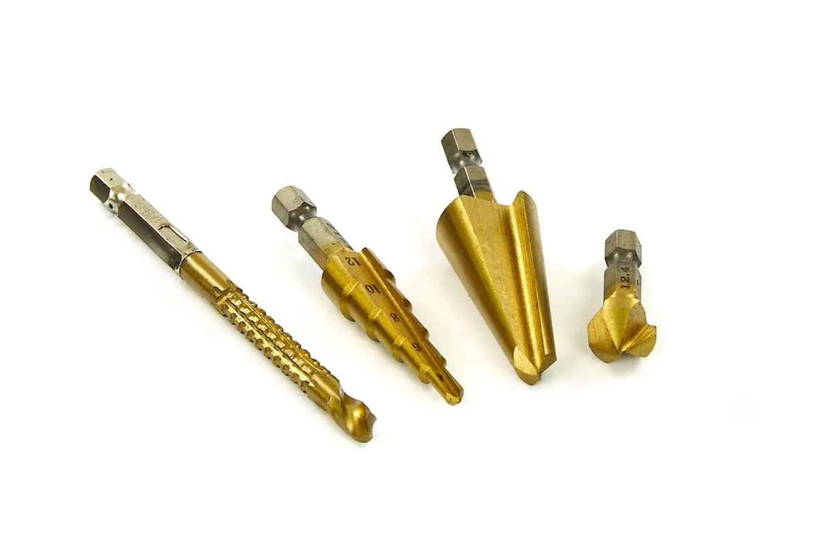 HBM 4-delige TIN Plaatborenset HEX 12mm