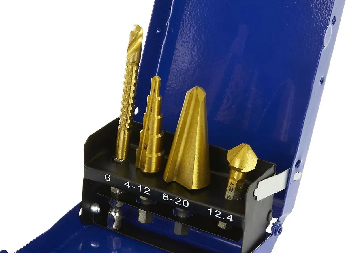 HBM 4-delige TIN Plaatborenset HEX 12mm