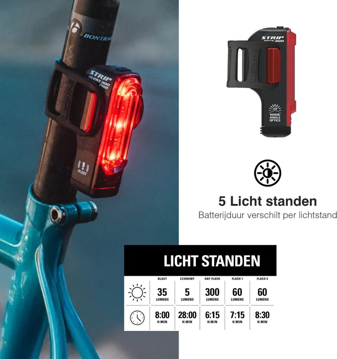 Lezyne Strip Drive Pro 300+ Achterlicht - afbeelding 5 van 6