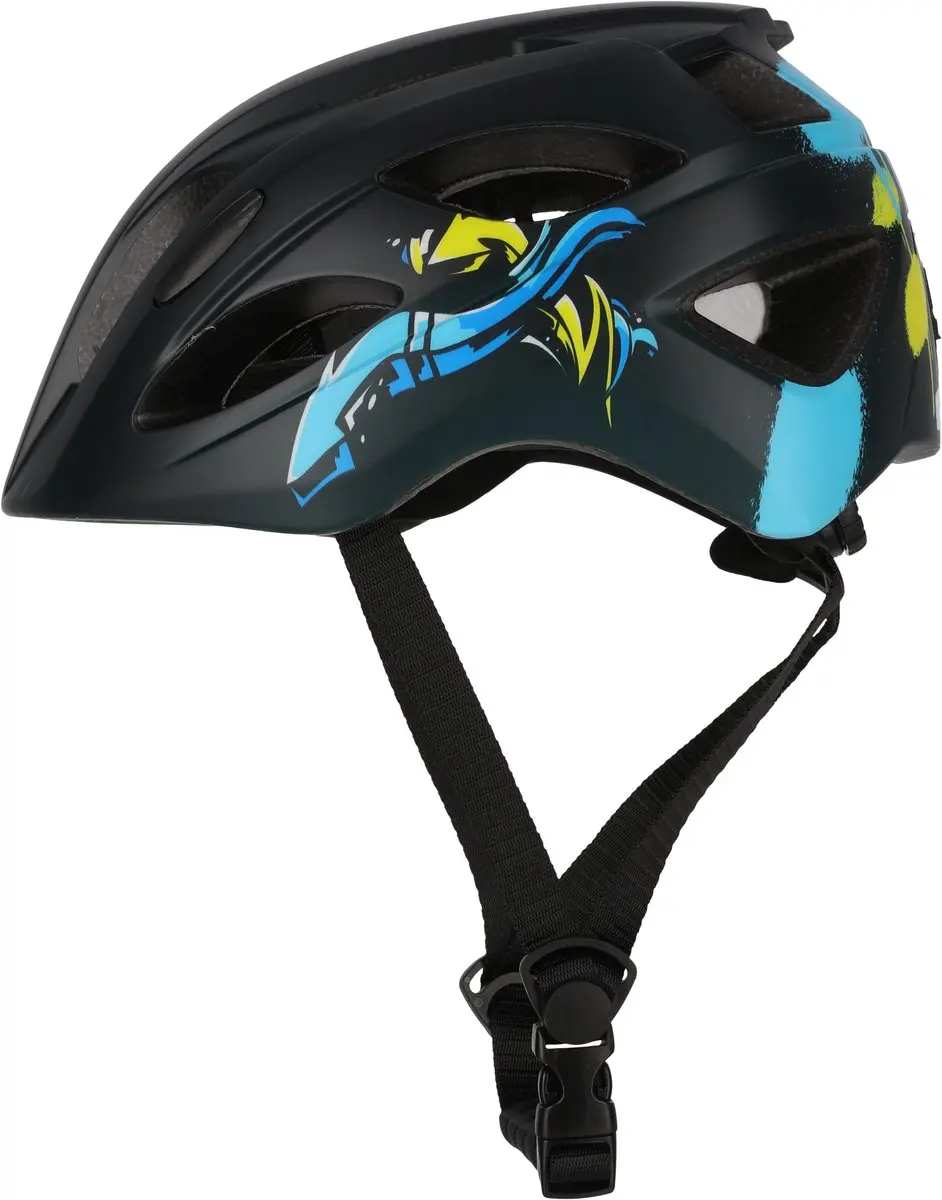 Crazy Safety Cool Arrow Kinderfietshelm M - Zwart/Blauw - afbeelding 6 van 6